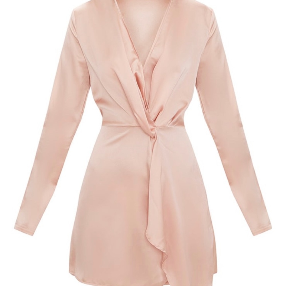 Champagne wedding guest dress